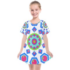 Mandala Geometric Design Pattern Kids  Smock Dress by Pakrebo