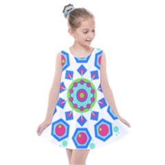 Mandala Geometric Design Pattern Kids  Summer Dress by Pakrebo