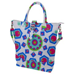 Mandala Geometric Design Pattern Buckle Top Tote Bag