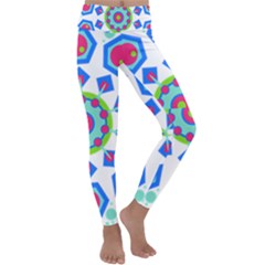 Mandala Geometric Design Pattern Kids  Lightweight Velour Classic Yoga Leggings