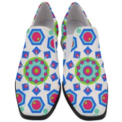 Mandala Geometric Design Pattern Slip On Heel Loafers by Pakrebo