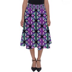 Geometric Patterns Triangle Seamless Perfect Length Midi Skirt