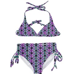 Geometric Patterns Triangle Seamless Kids  Classic Bikini Set