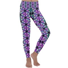 Geometric Patterns Triangle Seamless Kids  Lightweight Velour Classic Yoga Leggings