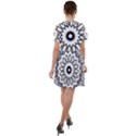 Mandala Kaleidoscope Arts Short Sleeve Shoulder Cut Out Dress  View2