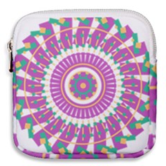 Mandala Geometric Pattern Shapes Mini Square Pouch