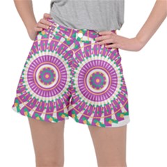 Mandala Geometric Pattern Shapes Stretch Ripstop Shorts