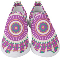 Mandala Geometric Pattern Shapes Kids  Slip On Sneakers