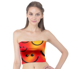 Smile Smiling Face Happy Cute Tube Top by Pakrebo