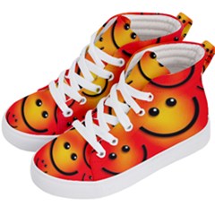 Smile Smiling Face Happy Cute Kids  Hi-top Skate Sneakers by Pakrebo