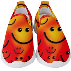 Smile Smiling Face Happy Cute Kids  Slip On Sneakers