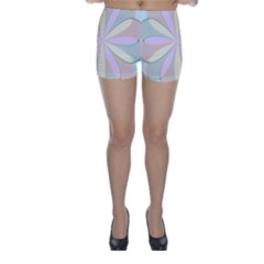 Flower Stained Glass Window Symmetry Skinny Shorts by Pakrebo