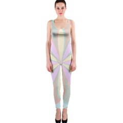 Flower Stained Glass Window Symmetry One Piece Catsuit by Pakrebo