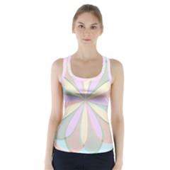 Flower Stained Glass Window Symmetry Racer Back Sports Top by Pakrebo