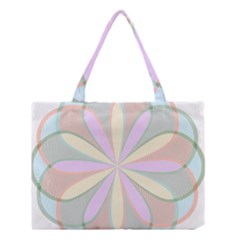 Flower Stained Glass Window Symmetry Medium Tote Bag by Pakrebo