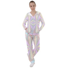 Flower Stained Glass Window Symmetry Women s Tracksuit