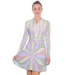 Flower Stained Glass Window Symmetry Long Sleeve Panel Dress by Pakrebo