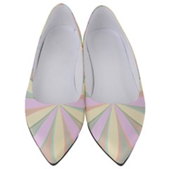 Flower Stained Glass Window Symmetry Women s Low Heels