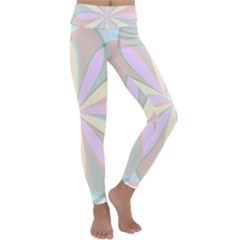 Flower Stained Glass Window Symmetry Kids  Lightweight Velour Classic Yoga Leggings