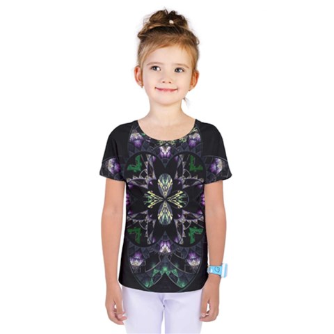 Fractal Fractal Art Texture Kids  One Piece Tee by Pakrebo