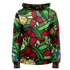 Stained Glass Art Window Church Women s Pullover Hoodie by Pakrebo