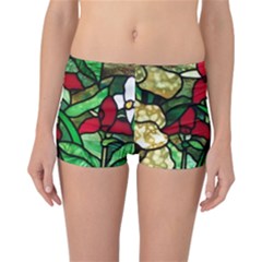 Stained Glass Art Window Church Reversible Boyleg Bikini Bottoms by Pakrebo