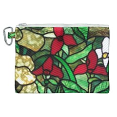 Stained Glass Art Window Church Canvas Cosmetic Bag (xl) by Pakrebo