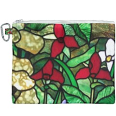 Stained Glass Art Window Church Canvas Cosmetic Bag (xxxl) by Pakrebo