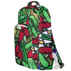 Stained Glass Art Window Church Double Compartment Backpack by Pakrebo