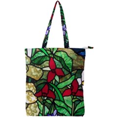 Stained Glass Art Window Church Double Zip Up Tote Bag