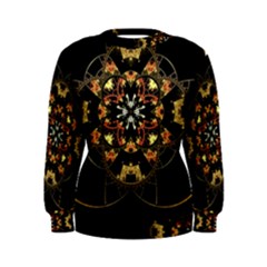 Fractal Stained Glass Ornate Women s Sweatshirt by Pakrebo