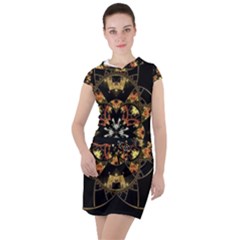 Fractal Stained Glass Ornate Drawstring Hooded Dress