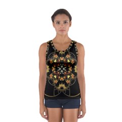 Fractal Stained Glass Ornate Sport Tank Top  by Pakrebo