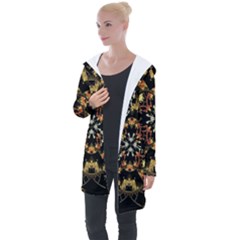 Fractal Stained Glass Ornate Longline Hooded Cardigan