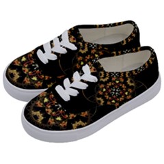 Fractal Stained Glass Ornate Kids  Classic Low Top Sneakers by Pakrebo