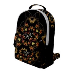 Fractal Stained Glass Ornate Flap Pocket Backpack (large)