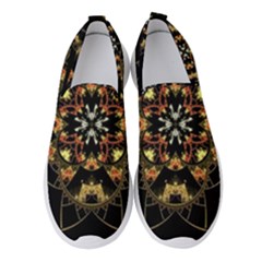 Fractal Stained Glass Ornate Women s Slip On Sneakers