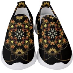 Fractal Stained Glass Ornate Kids  Slip On Sneakers