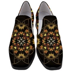 Fractal Stained Glass Ornate Slip On Heel Loafers