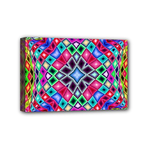 Kaleidoscope Pattern Sacred Geometry Mini Canvas 6  X 4  (stretched) by Pakrebo