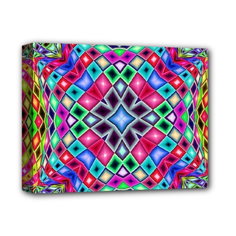 Kaleidoscope Pattern Sacred Geometry Deluxe Canvas 14  X 11  (stretched) by Pakrebo