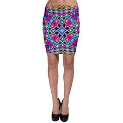 Kaleidoscope Pattern Sacred Geometry Bodycon Skirt by Pakrebo