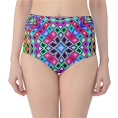 Kaleidoscope Pattern Sacred Geometry Classic High-waist Bikini Bottoms by Pakrebo