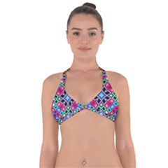 Kaleidoscope Pattern Sacred Geometry Halter Neck Bikini Top by Pakrebo