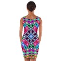 Kaleidoscope Pattern Sacred Geometry Wrap Front Bodycon Dress View2