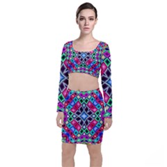 Kaleidoscope Pattern Sacred Geometry Top And Skirt Sets by Pakrebo