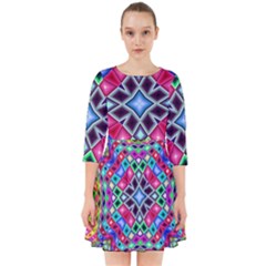 Kaleidoscope Pattern Sacred Geometry Smock Dress by Pakrebo