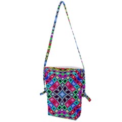 Kaleidoscope Pattern Sacred Geometry Folding Shoulder Bag by Pakrebo