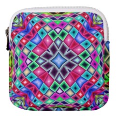 Kaleidoscope Pattern Sacred Geometry Mini Square Pouch by Pakrebo