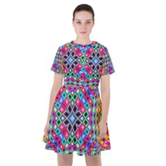 Kaleidoscope Pattern Sacred Geometry Sailor Dress by Pakrebo